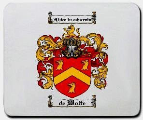 De-wolfe coat of arms mouse pad