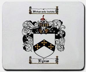 Eyres coat of arms mouse pad