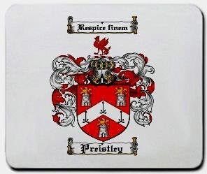 Preistley coat of arms mouse pad