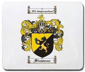 Simsoun coat of arms mouse pad