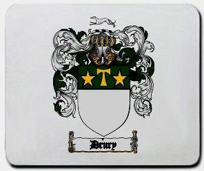 Drury coat of arms mouse pad