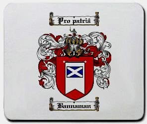 Bannaman coat of arms mouse pad