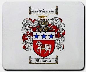 Haloran coat of arms mouse pad