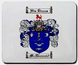 Mcdannald coat of arms mouse pad