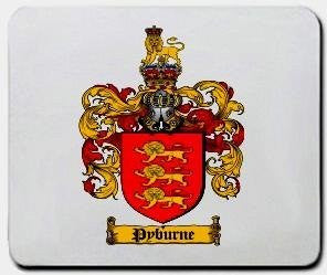 Pyburne coat of arms mouse pad