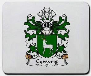 Cynwrig coat of arms mouse pad