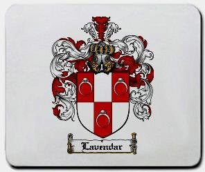 Lavendar coat of arms mouse pad