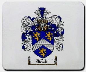 Orwill coat of arms mouse pad