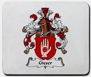 Gieser coat of arms mouse pad