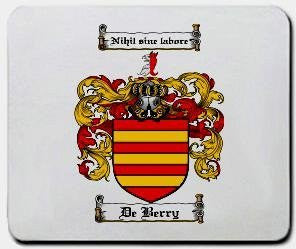 De-berry coat of arms mouse pad