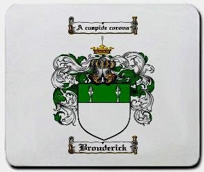 Brouderick coat of arms mouse pad