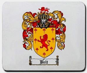 Brit coat of arms mouse pad