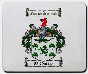 O'garry coat of arms mouse pad