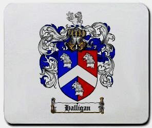 Halligan coat of arms mouse pad