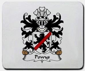 Powys coat of arms mouse pad