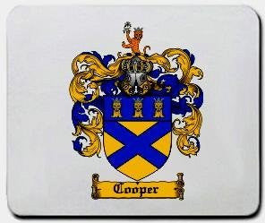Cooper coat of arms mouse pad
