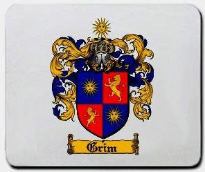 Grim coat of arms mouse pad