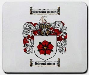 Higginbotham coat of arms mouse pad