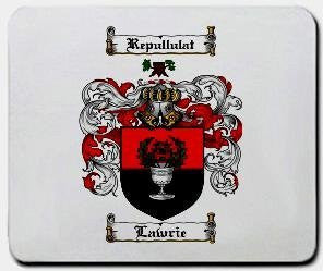 Lawrie coat of arms mouse pad