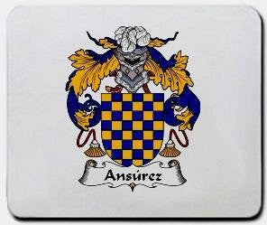 Ansurez coat of arms mouse pad