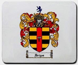 Doiges coat of arms mouse pad