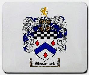 Bissonnette coat of arms mouse pad
