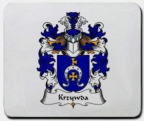Krzywda coat of arms mouse pad