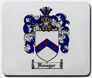 Henegar coat of arms mouse pad