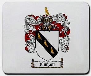 Curzon coat of arms mouse pad