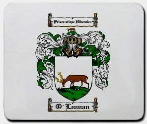 O'lennan coat of arms mouse pad