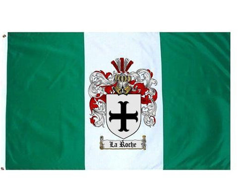 La Roche family crest coat of arms flag