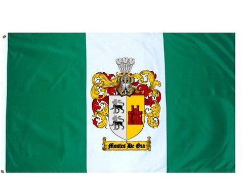 Montes De Oca family crest coat of arms flag
