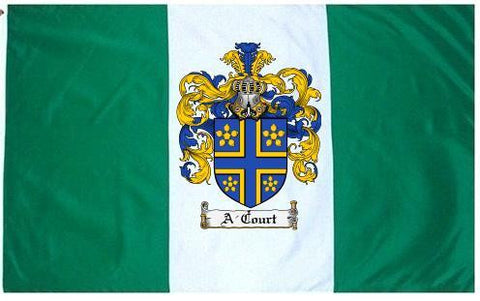 A'Court family crest coat of arms flag
