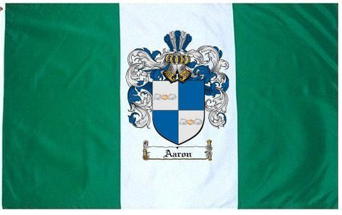 Aaron family crest coat of arms flag