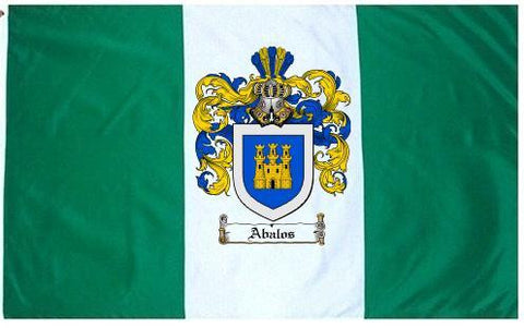 Abalos family crest coat of arms flag