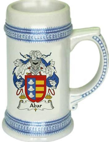 Abar family crest stein coat of arms tankard mug