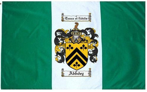 Abbdey family crest coat of arms flag