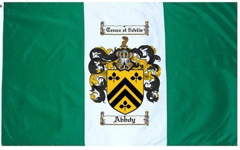 Abbdy family crest coat of arms flag