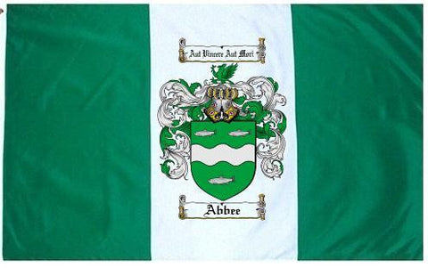 Abbee family crest coat of arms flag