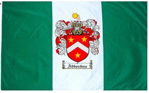 Abberdene family crest coat of arms flag