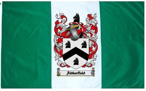 Abberfield family crest coat of arms flag