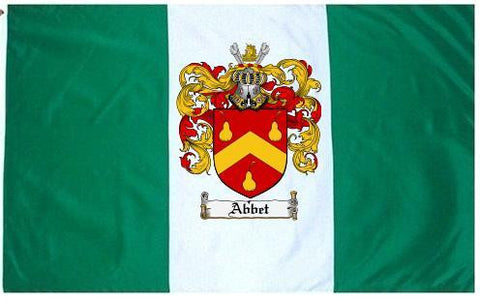 Abbet family crest coat of arms flag