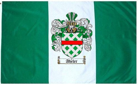 Abeler family crest coat of arms flag