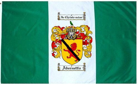 Abernettie family crest coat of arms flag