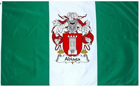 Abiaga family crest coat of arms flag