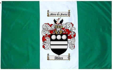 Ables family crest coat of arms flag