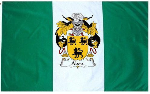 Aboa family crest coat of arms flag