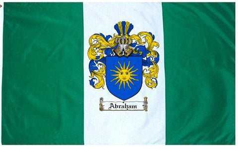 Abraham family crest coat of arms flag