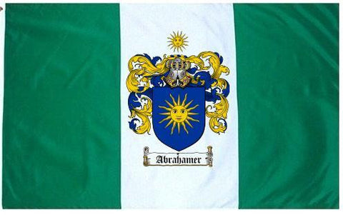 Abrahamer family crest coat of arms flag