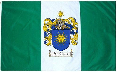 Abrahams family crest coat of arms flag